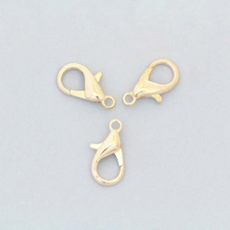 Clasps for bracelets carabiners 18mm nice gold 5pcs ZG18LM