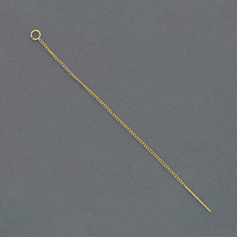 Earwires on a chain / gold-plated / 2pcs / 83mm / AKG444A
