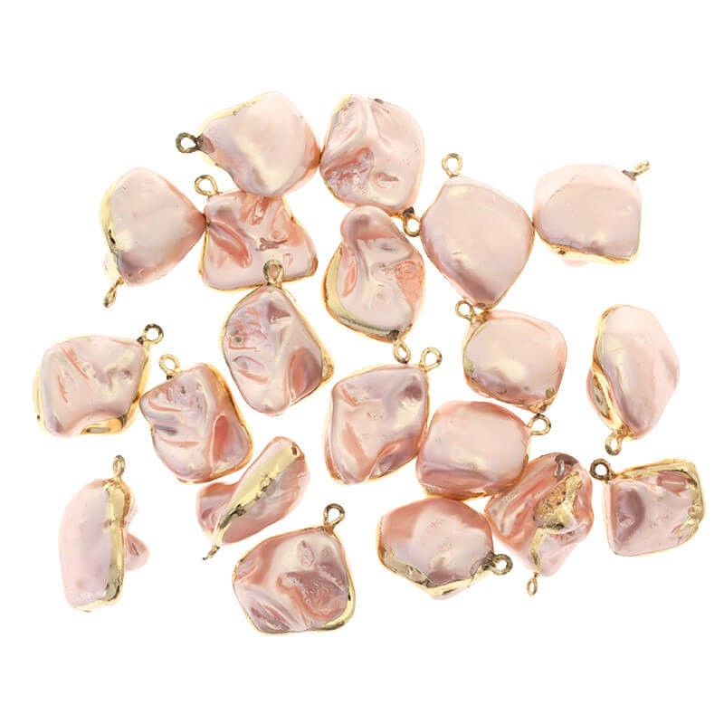 Pendant / Cultured pearl / Pink / in a frame / 1 pcs / PEOP12