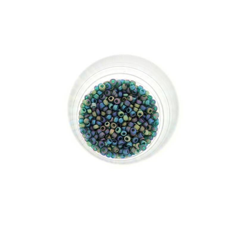 Beads small / SeedBeads / Petrol Green AB Matte (12/0) 10g SZDR20ABM007
