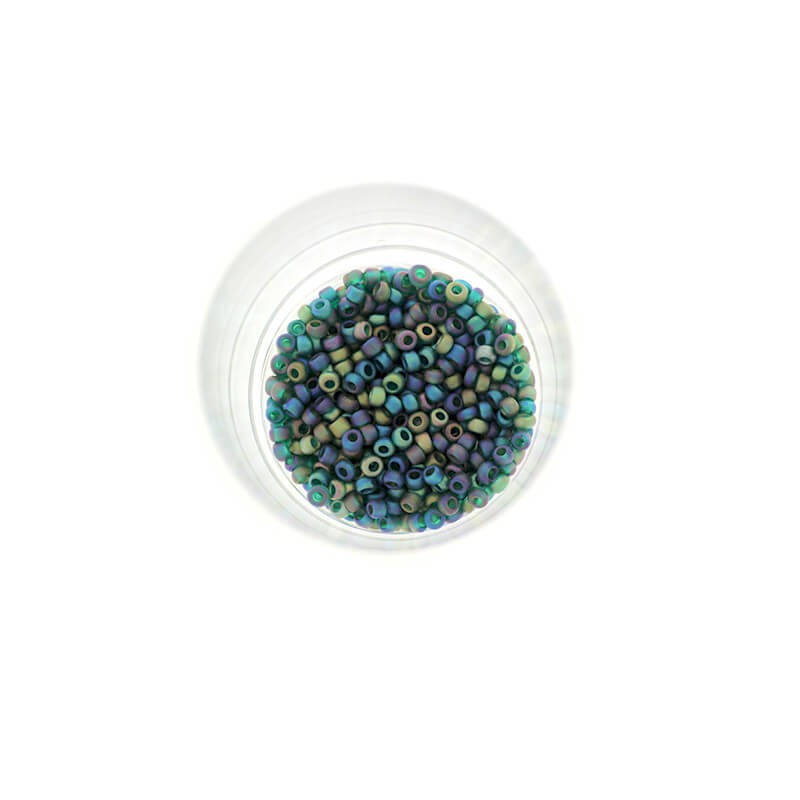 Beads small / SeedBeads / Petrol Green AB Matte (12/0) 10g SZDR20ABM007
