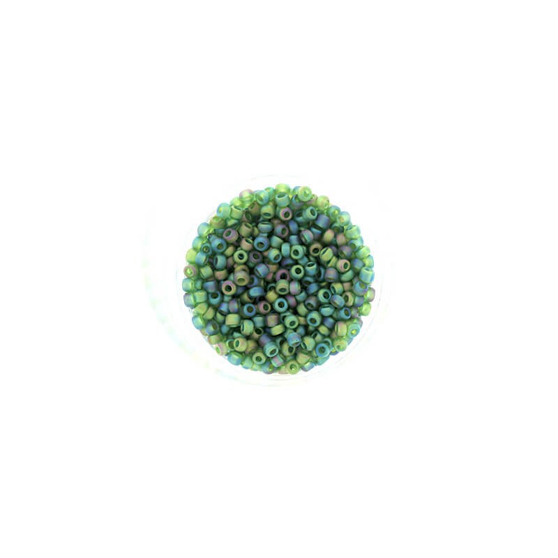 Beads small / SeedBeads / Green AB Matte (12/0) 10g SZDR20ABM008