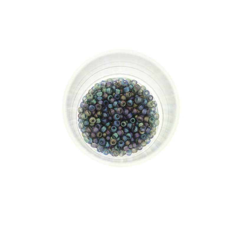 Beads small / SeedBeads / Petrol Gray AB Matte (12/0) 10g SZDR20ABM011