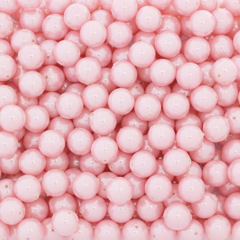 Balls / for sticking on a pin / acrylic glass 12mm / pink pearl / 2pcs XYAPKU19