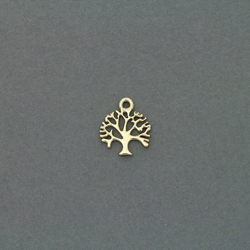 Tree of life pendant / nice gold 13x16mm 1pc AKG552