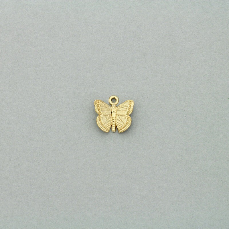 Gold-plated charms for bracelets spatial butterflies 14x12mm 1pc AKG177