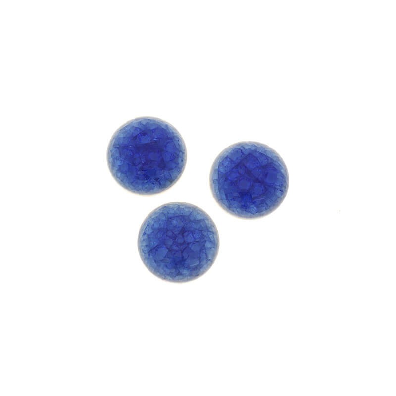 Ceramic / blue / round cabochon 19mm 1pc KBCZ1903