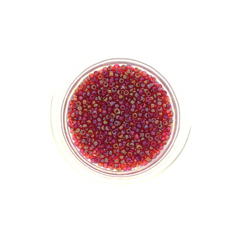 Koraliki drobne/ SeedBeads / Cherry Red AB (12/0) 10g SZDR20AB004