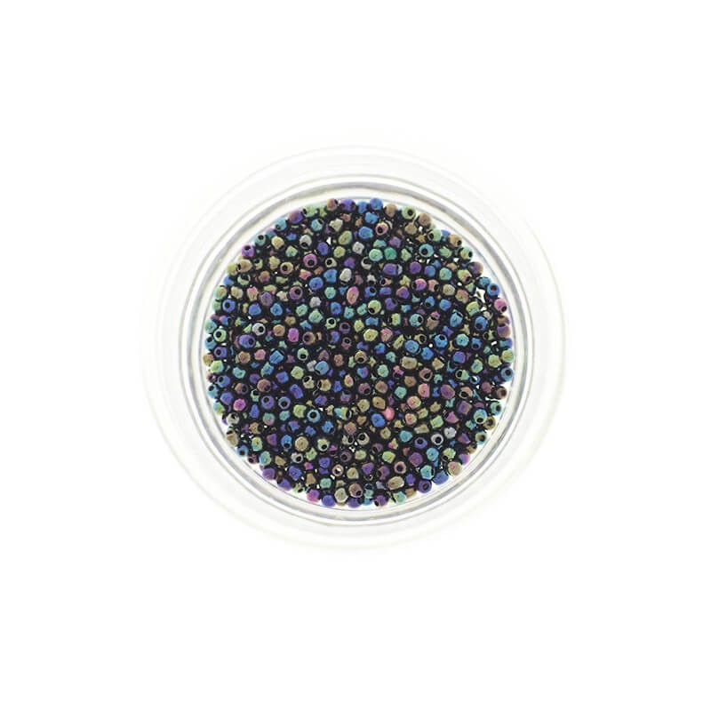 Beads small / SeedBeads / Black AB (12/0) 10g SZDR20AB007