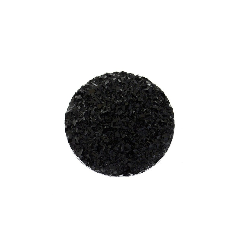Drum cabochons 30mm black resin KBDR3020