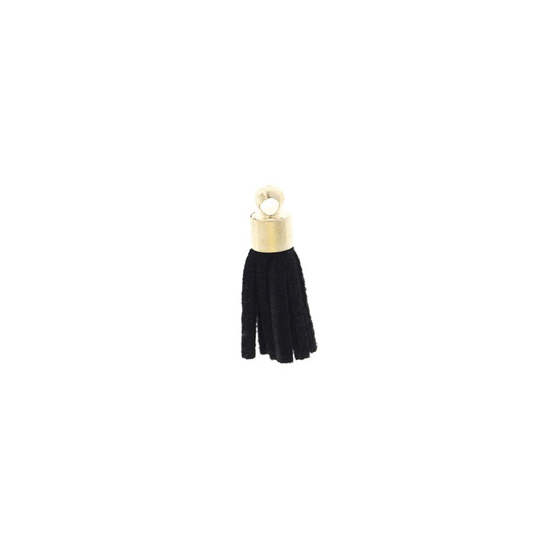 Black mini suede scarves 18mm 1pc TAZM14