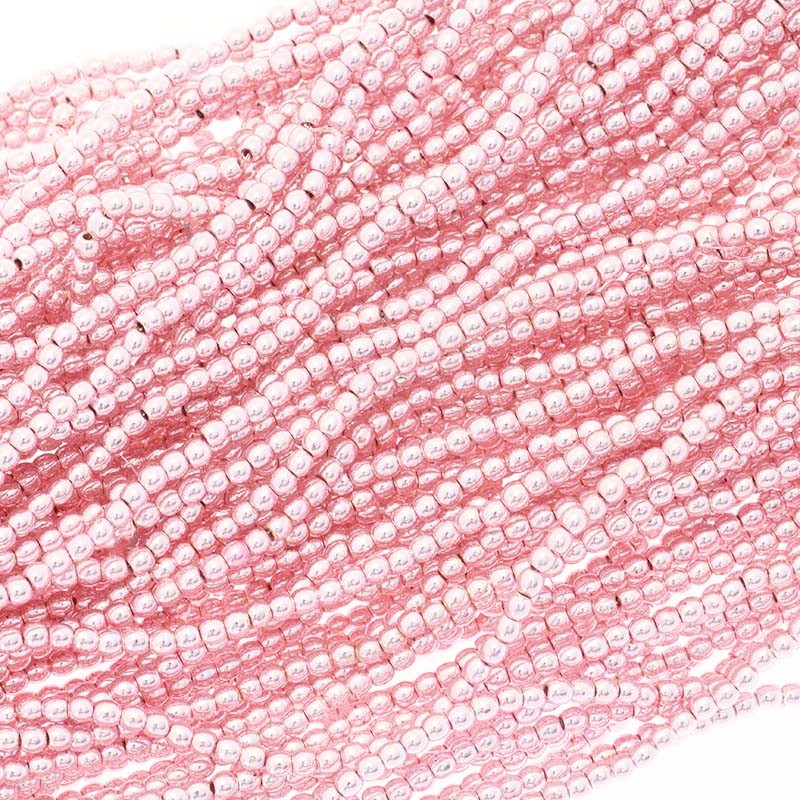 Hematite beads 2mm pink metallic 190pcs / rope KAHEKU02PK