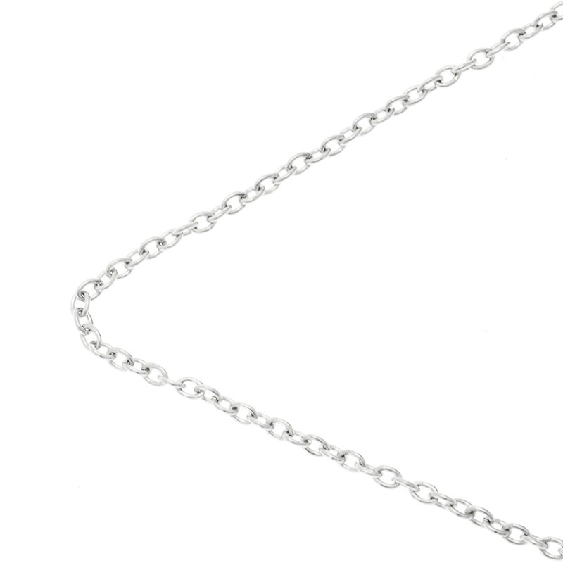 Chain for meters / oval / platinum 2.5x3.5mm 1m LL177PL