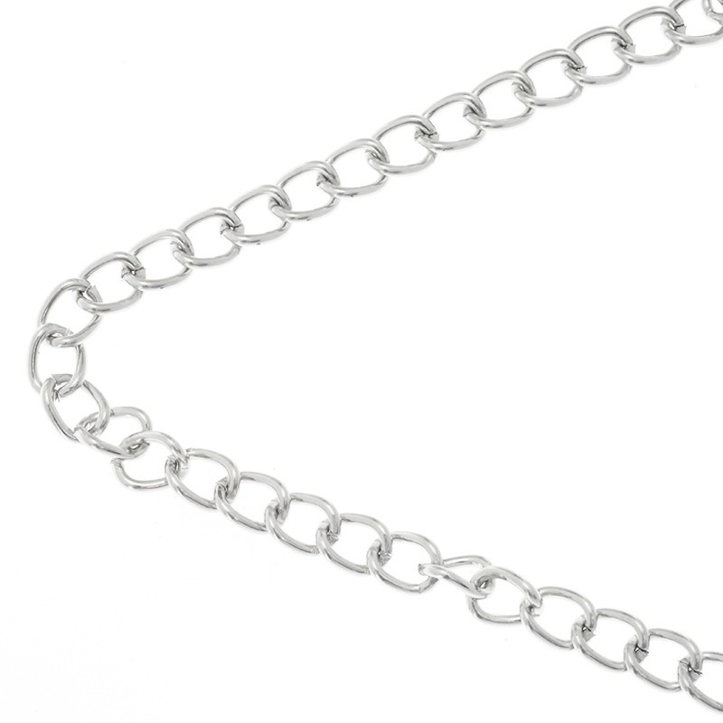 Oval twist / platinum chain 6x7.4x1.4mm 1m LL182PL
