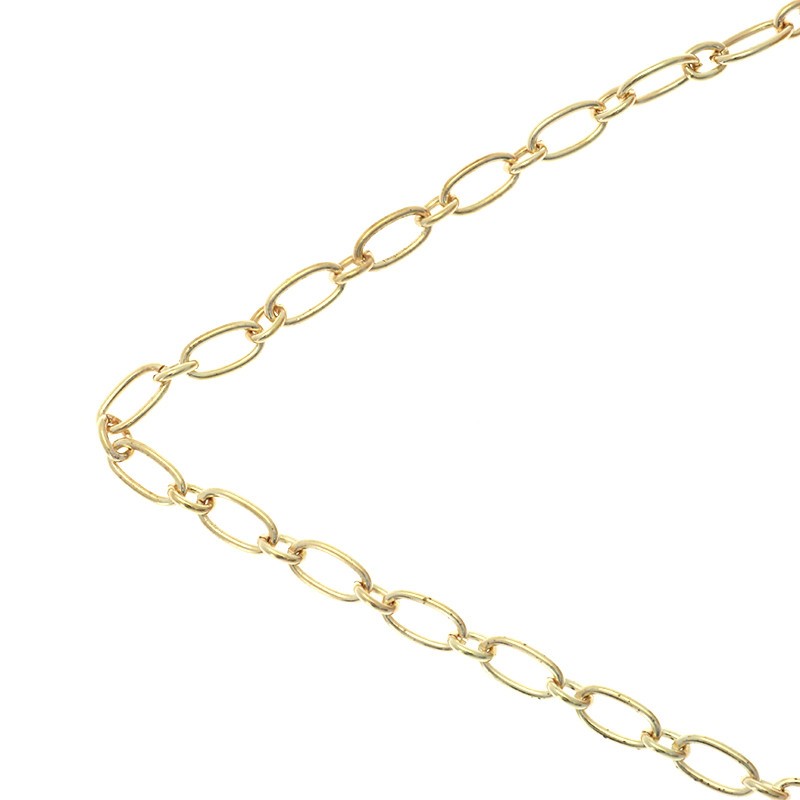 Jewelery combined gold chain 3x4 and 4x8mm 1m LL183KG