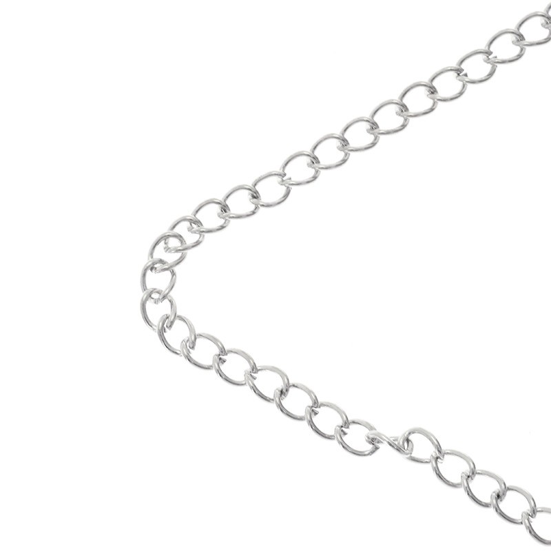 Chains / oval twist platinum 4.5x6x1 1m LL186PL