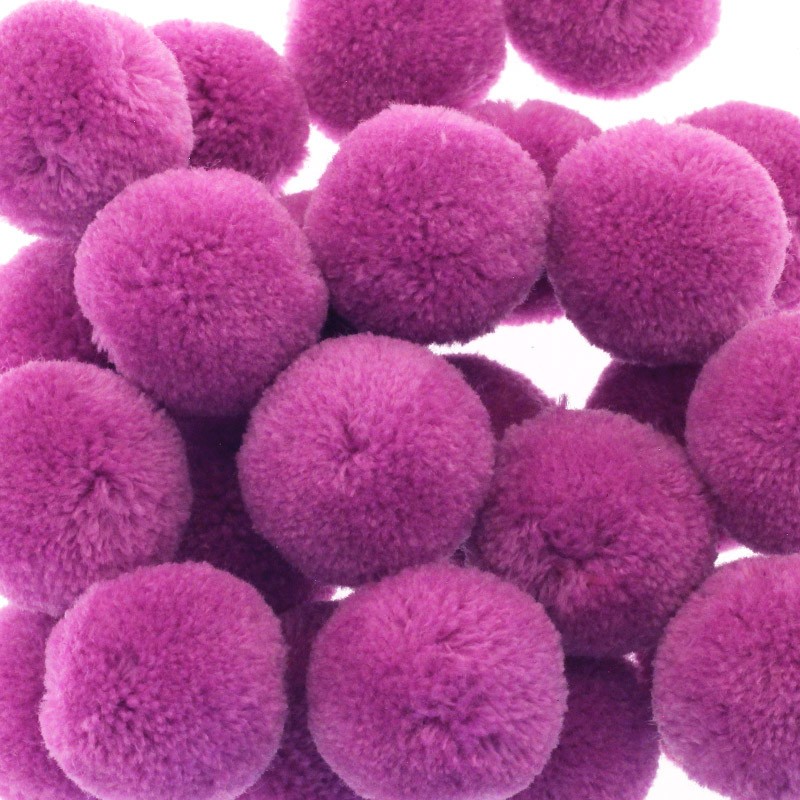 Pompons for jewelry 30mm bishop's violet 1pc FPO3038
