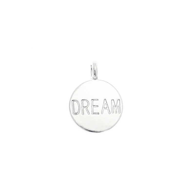 DREAM coin pendants 3 pcs platinum 14x19mm AAT578