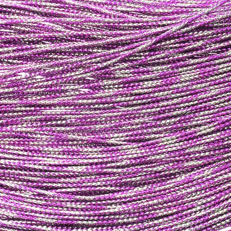 Twine metallic violet silver 1.5mm, coil 95m PWME15006