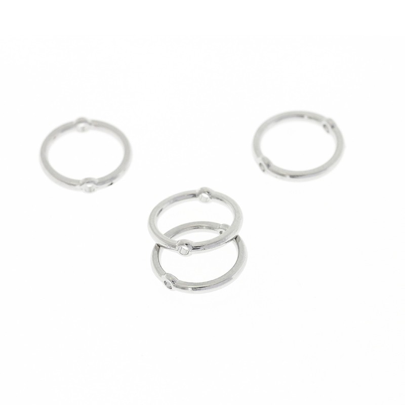 Spacers / frames for beads 13mm platinum 2pcs AAT482