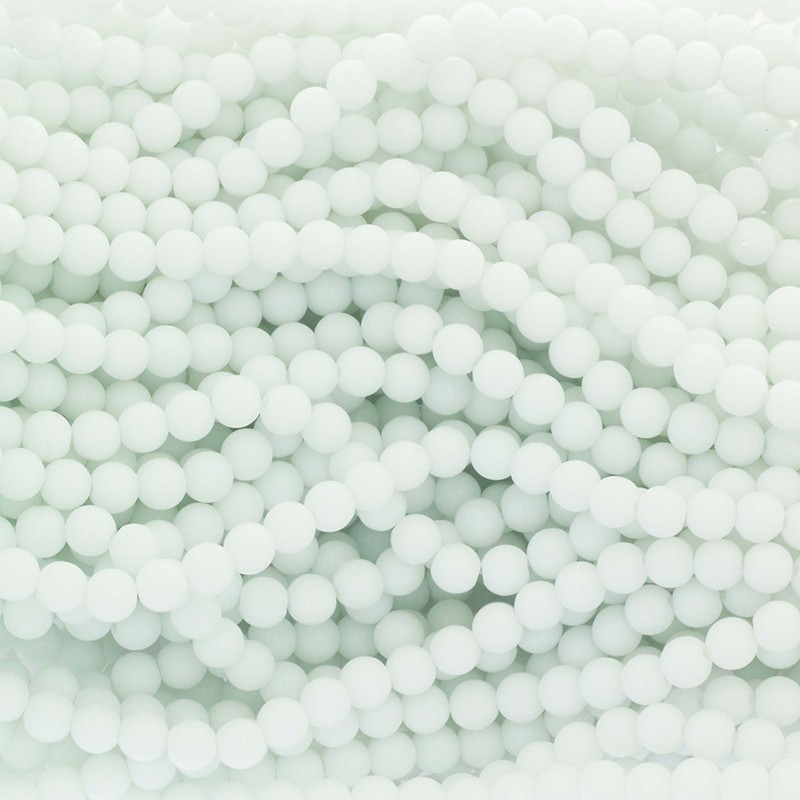 Perfect beads 6mm beads 125 pieces white SZPF0630A