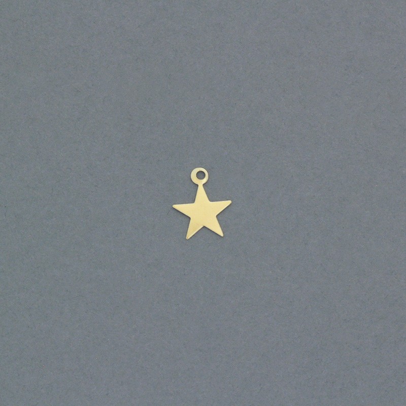 Star pendants, copper / gold 7x10mm, 25pcs AKG798