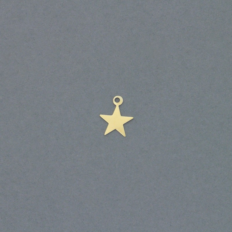 Star pendants plate copper / gold 13x15mm 25pcs AKG797