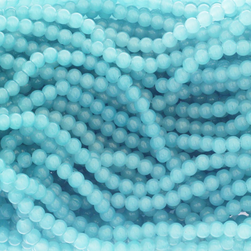 Pastels beads / balls 6mm aquamarine 140 pieces SZPS0624