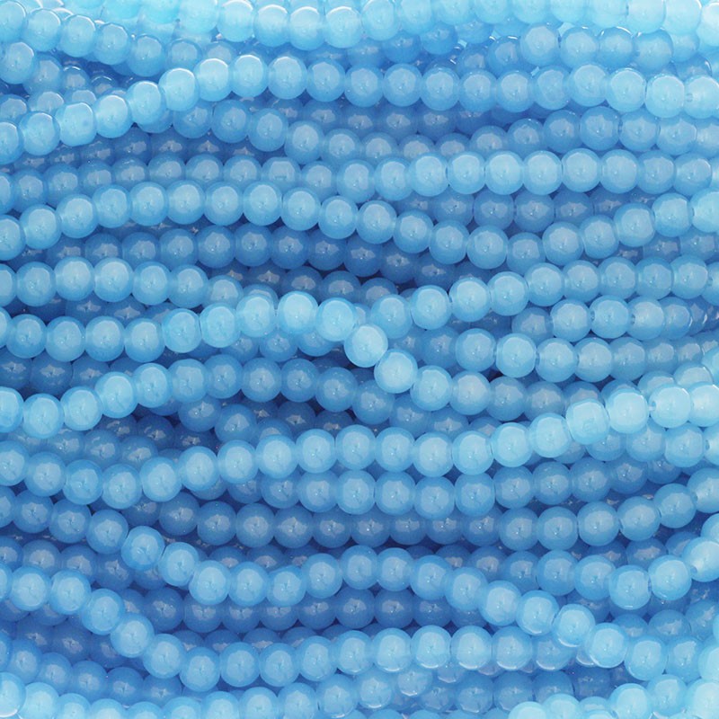 Pastels beads / 6mm balls, blue 140 pieces SZPS0625