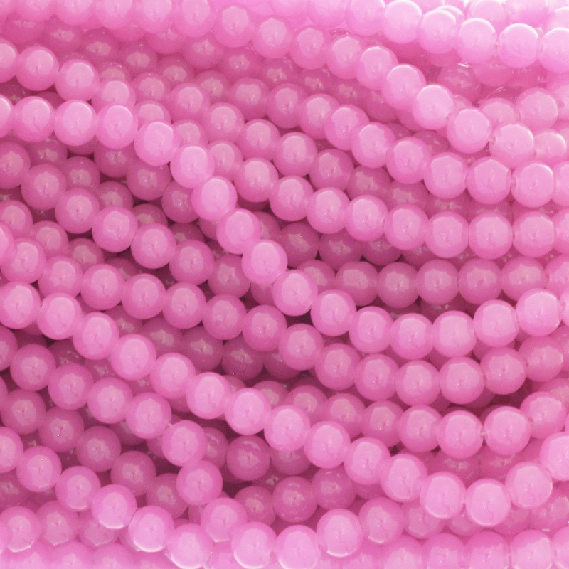 Pastels beads / 8mm balls juicy pink 104 pieces SZPS0824