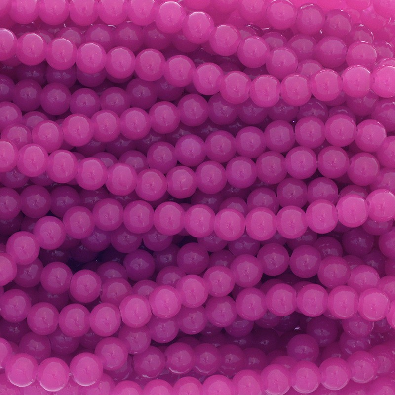 Pastels beads / 8mm beads fuchsia 104 pieces SZPS0825