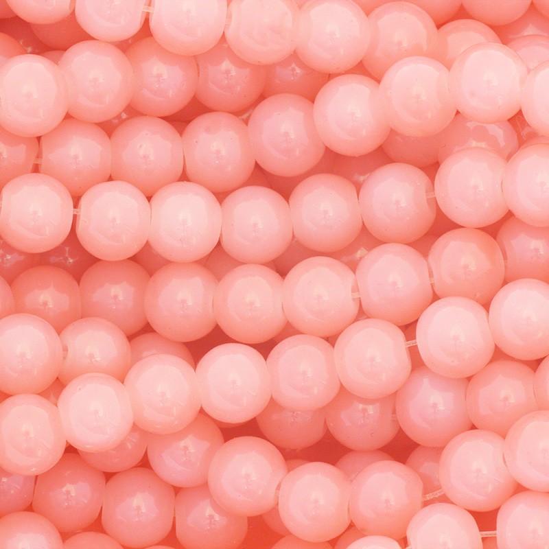 Pastels / glass beads 8mm coral 104 pieces SZPS0819