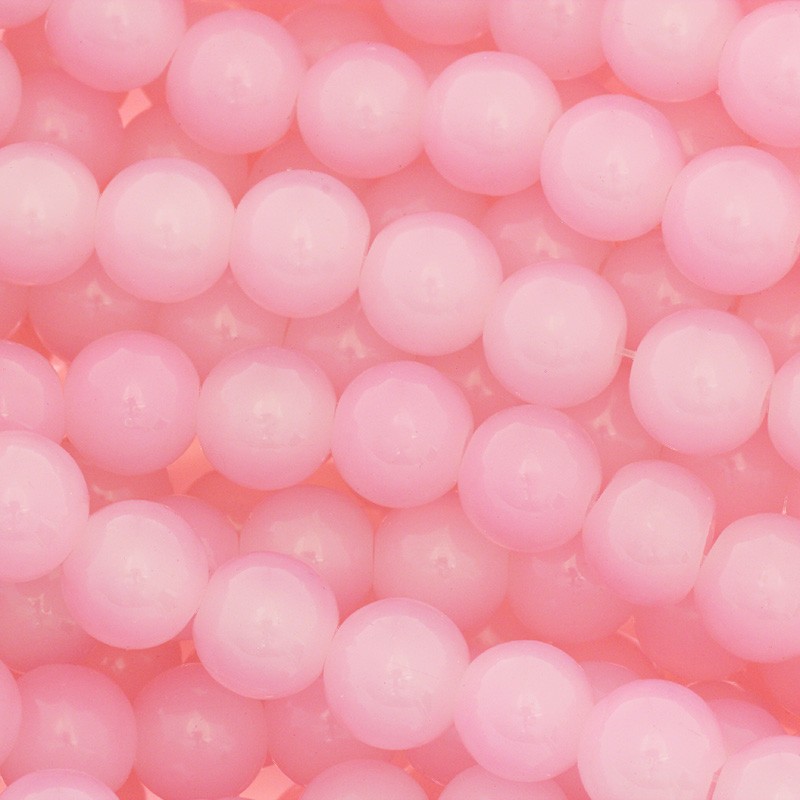 Pastels / glass beads 10mm pretty pink 84 pieces SZPS1008