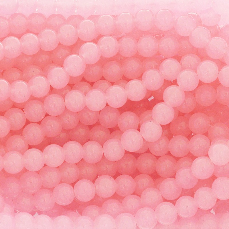 Pastels / glass beads 10mm sweet pink 84 pieces SZPS1012