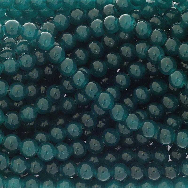 Koraliki Pastels / szklane 10mm morski zielony 84 sztuki SZPS1015