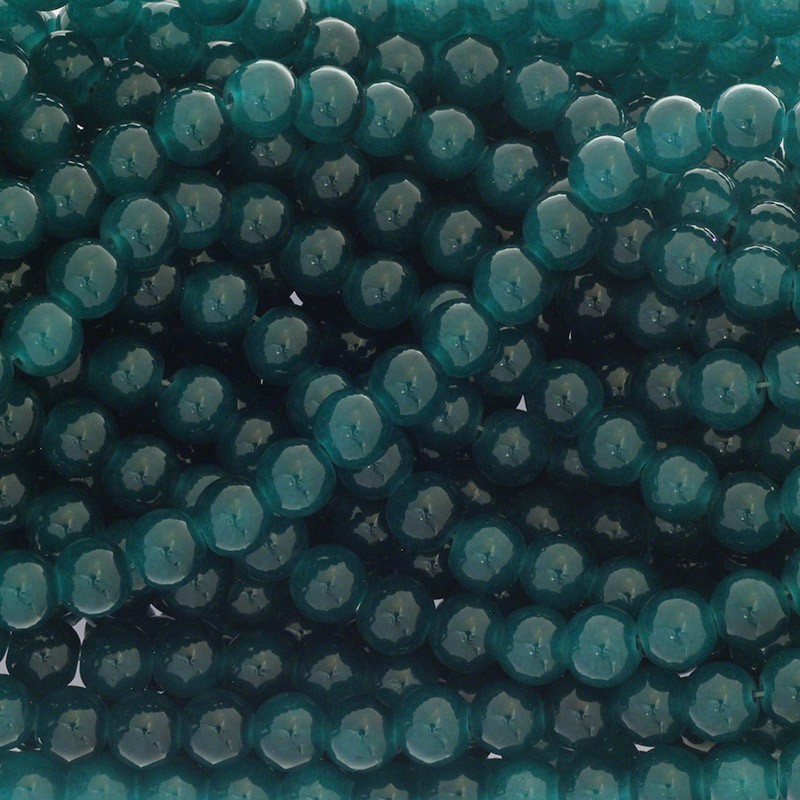 Koraliki Pastels / szklane 10mm morski zielony 84 sztuki SZPS1015
