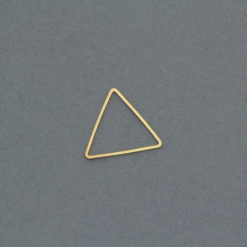 Łączniki do biżuterii Geometric trójkąty 18mm złote 6szt AKG804