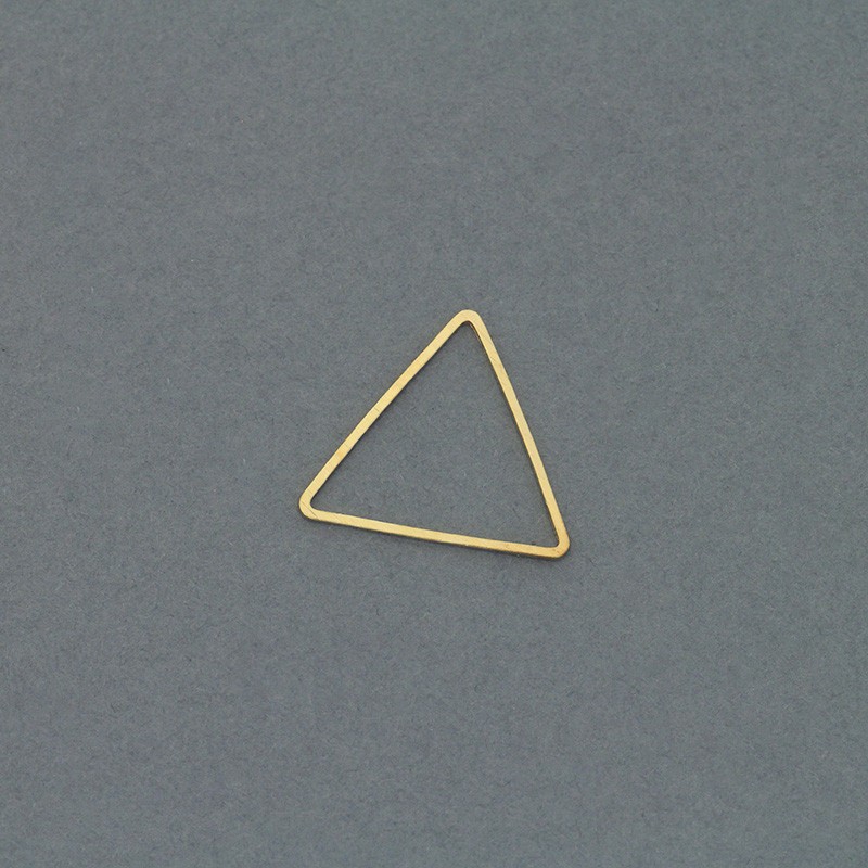 Jewelry connectors Geometric triangles 18mm golden 6pcs AKG804