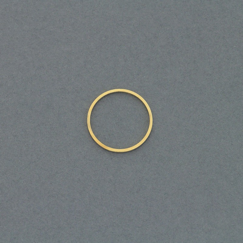 Connectors for jewelry Geometric circles 16mm golden 6pcs AKG803