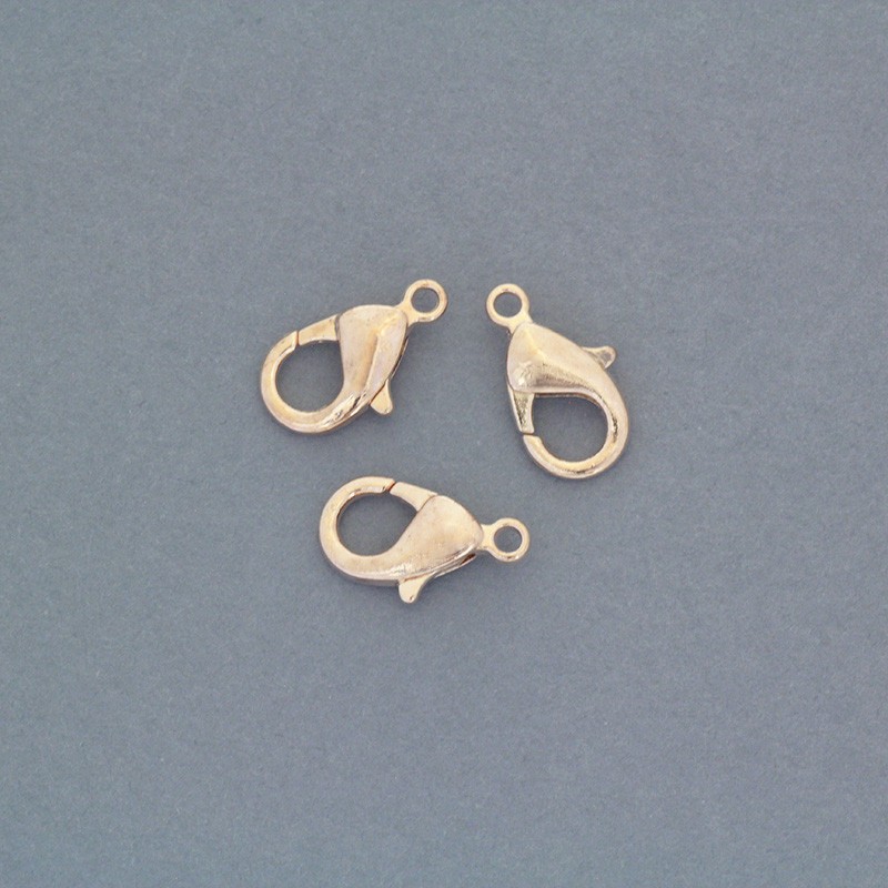 Clasps carabiners 15mm rose gold 10pcs ZG16LMR