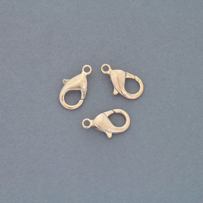 Clasps carabiners 15mm rose gold 10pcs ZG16LMR