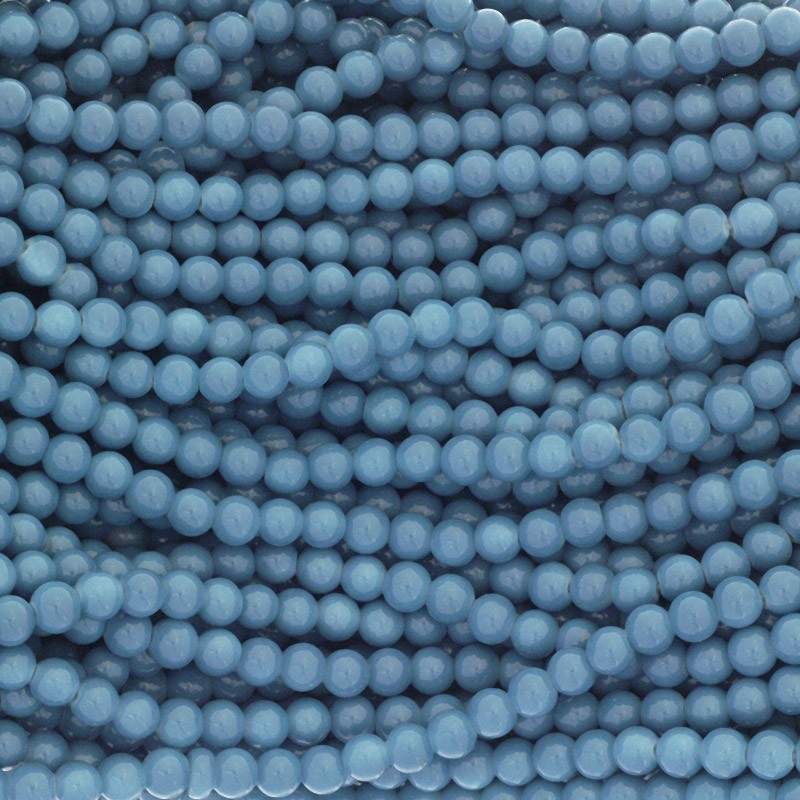Milky beads / 6mm denim beads 160 pieces SZTP00638