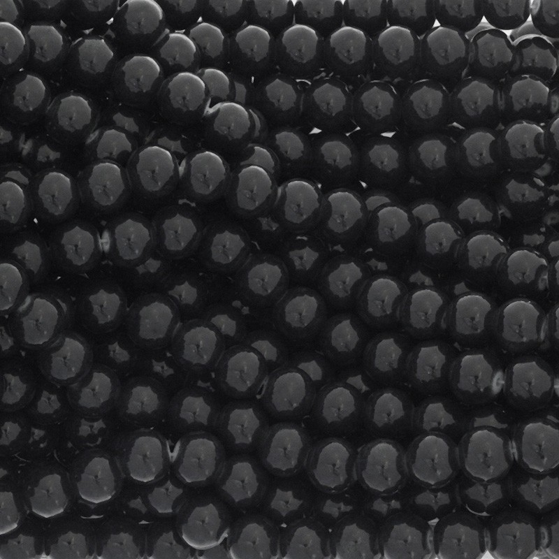 Milky beads / 10mm balls 84 pieces graphite SZTP1043