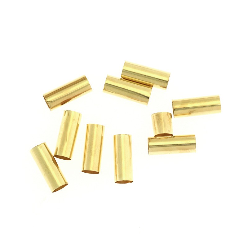 Straight tube spacers 10pcs 12x4mm golden AKG234