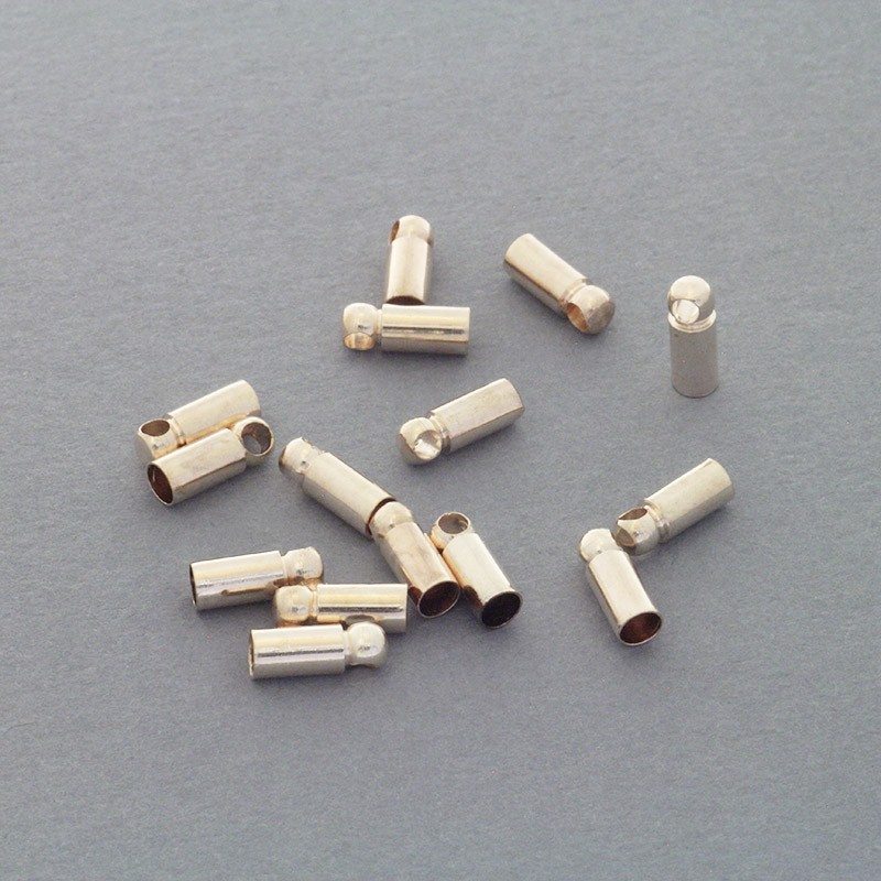 Końcówki do rzemieni różowe złoto 2.5x7mm 10szt ZKGR01