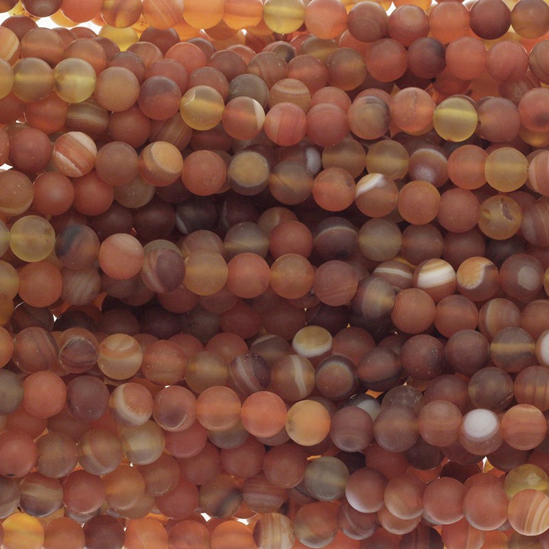 Matte agate beads honey beads 8mm 46pcs (string) KAAGM0824