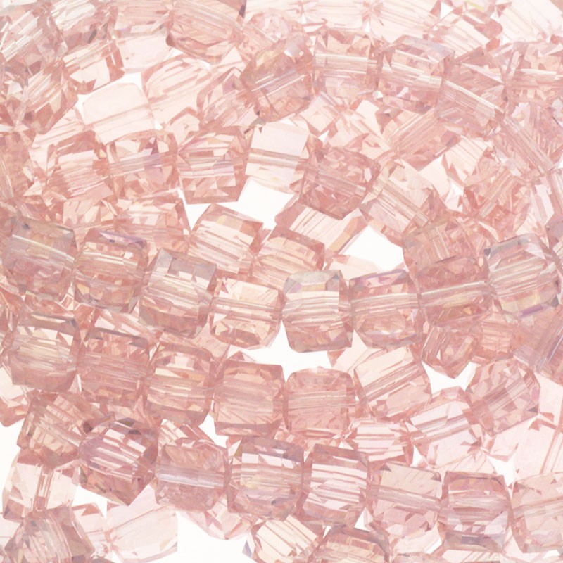Crystals / cubes 8mm / pink AB 10pcs SZSZKO0802