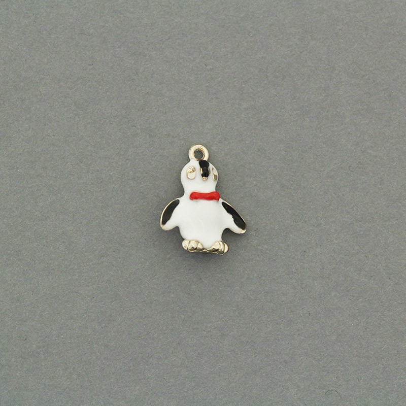 Christmas / penguins / gold pendants 17x14mm 1pc AKG666