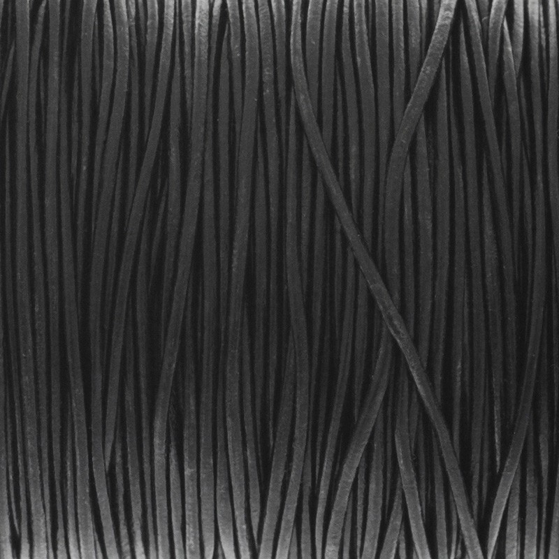 Rzemień skórzany 1mm czarny/ ze szpuli RZ10S01