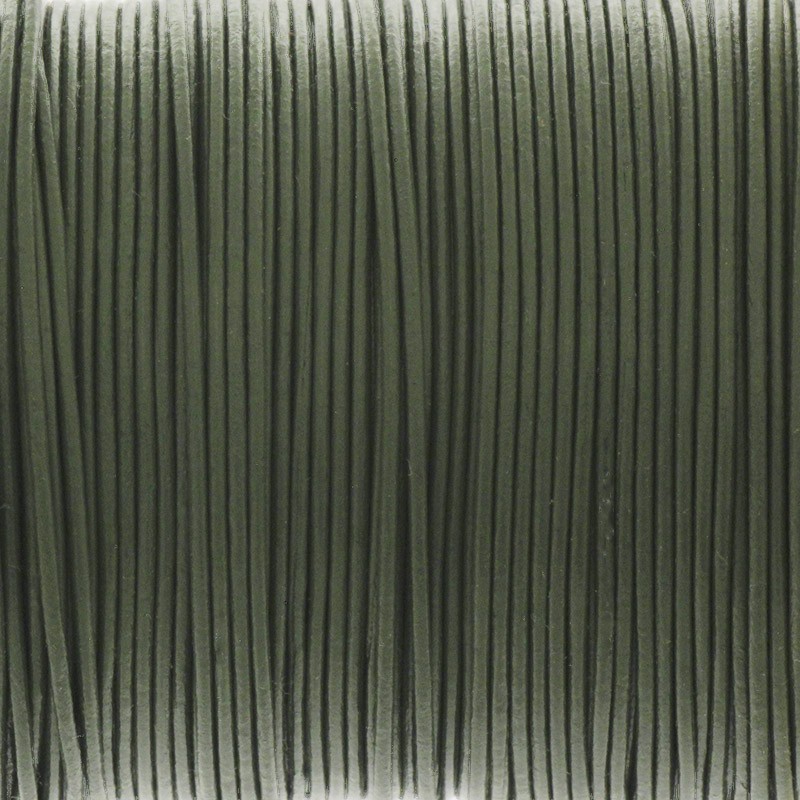 Rzemień naturalny skórzany khaki zieleń 1mm ze szpuli RZ10Z02A